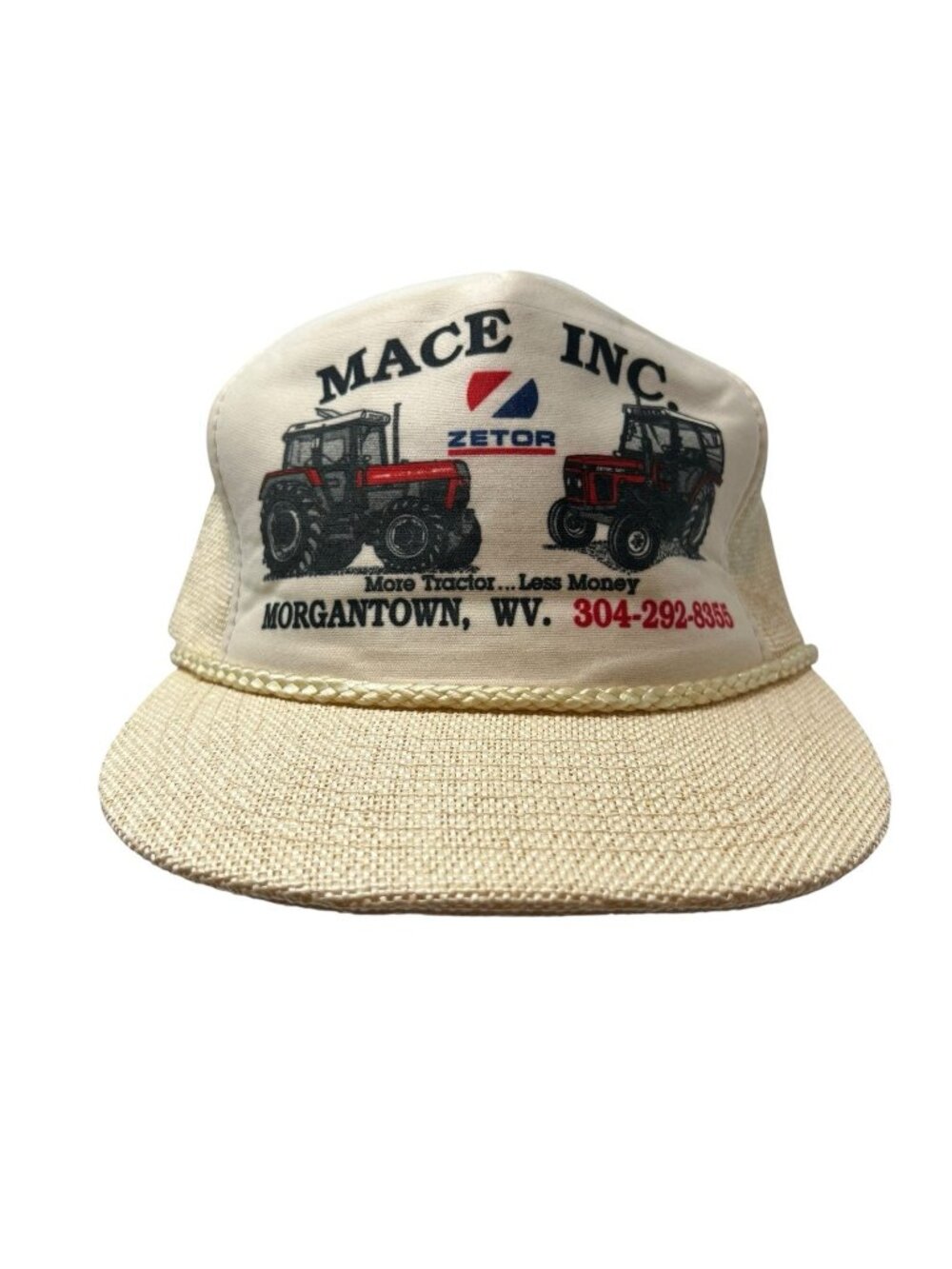 Zetor Tractors Vintage Snapback Trucker Hat Cap Morgantown WV Dealer Retro 80's